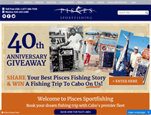 Tablet Screenshot of piscessportfishing.com